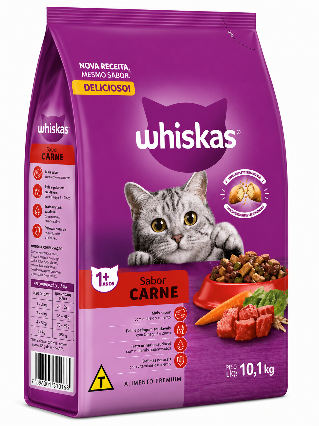 WHISKAS CARNE  Gatos Adultos • 10,1kg