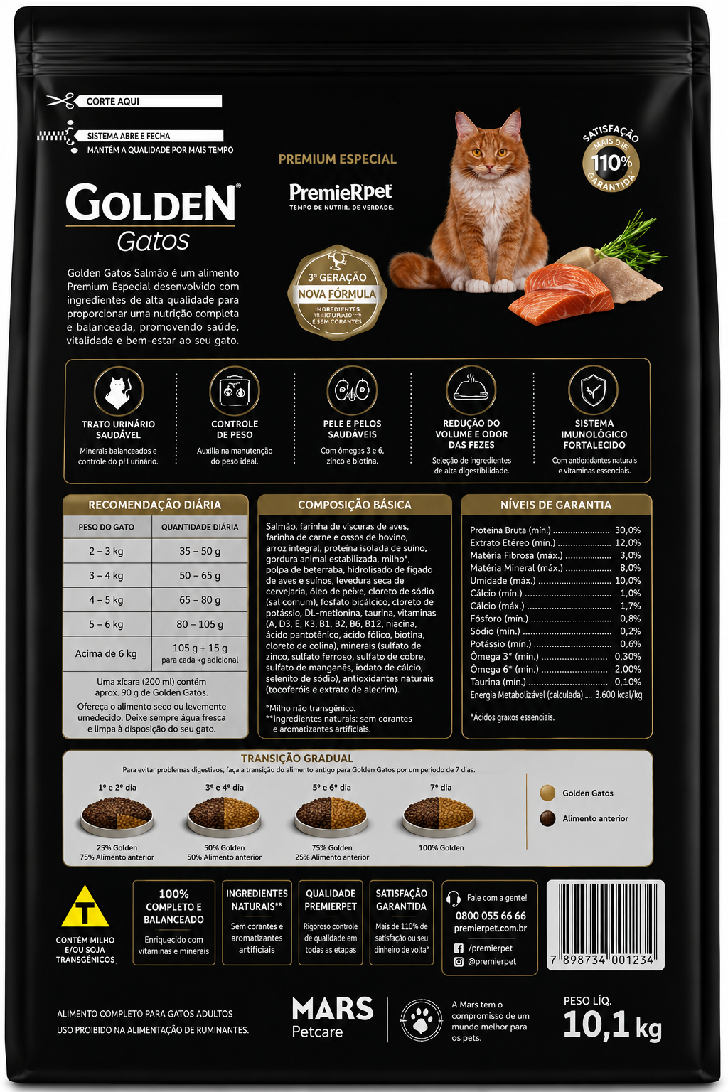 GOLDEN GATOS CASTRADOS  Salmão • 10,1kg