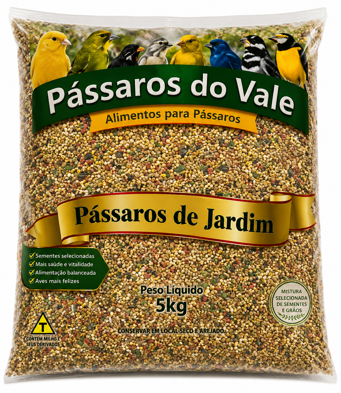 PÁSSAROS DO VALE  Mistura para Pássaros de Jardim • 5kg