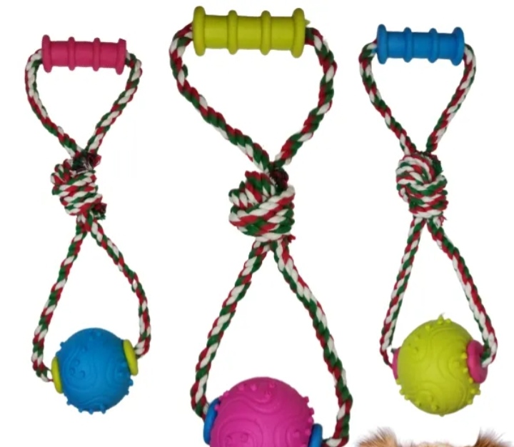 Mordedor Corda com Bola de Borracha
